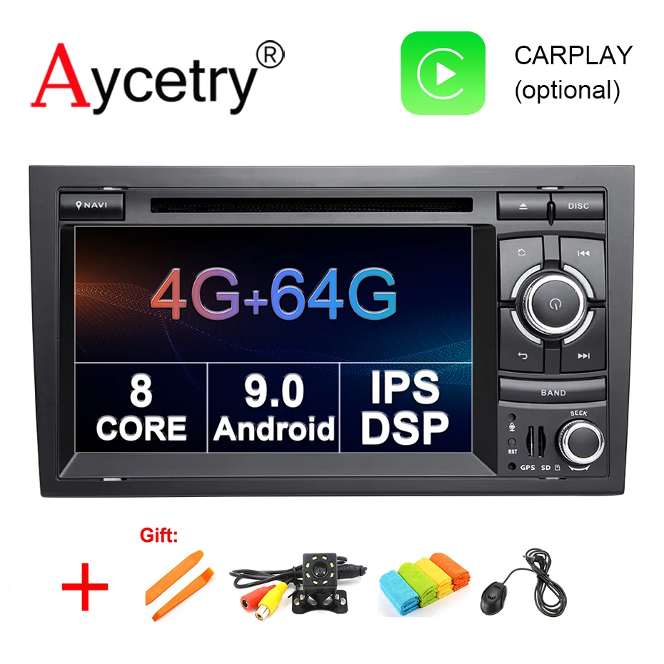 DSP ips 4G 64G 8 CORE 2 Din Android 9 Автомобильный мультимедийный dvd-плеер gps для Audi A4/S4/RS4/B6/B7/SEAT/Exeo автомобильный Радио стерео DVR obd2
