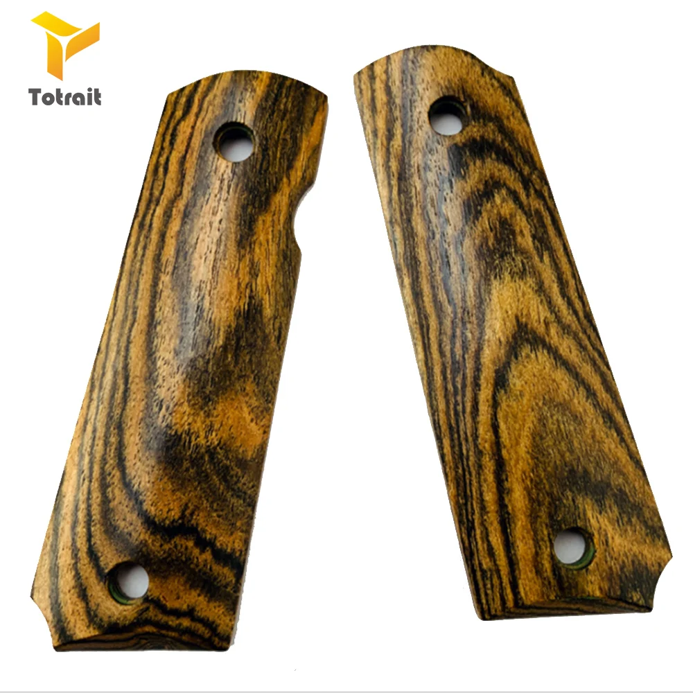 

TOtrait 1 Pair Colt 1911 Grips Professional G10 Knife Handles Patch Textured Material DIY Scales Non-slip Blank Accessories Wood