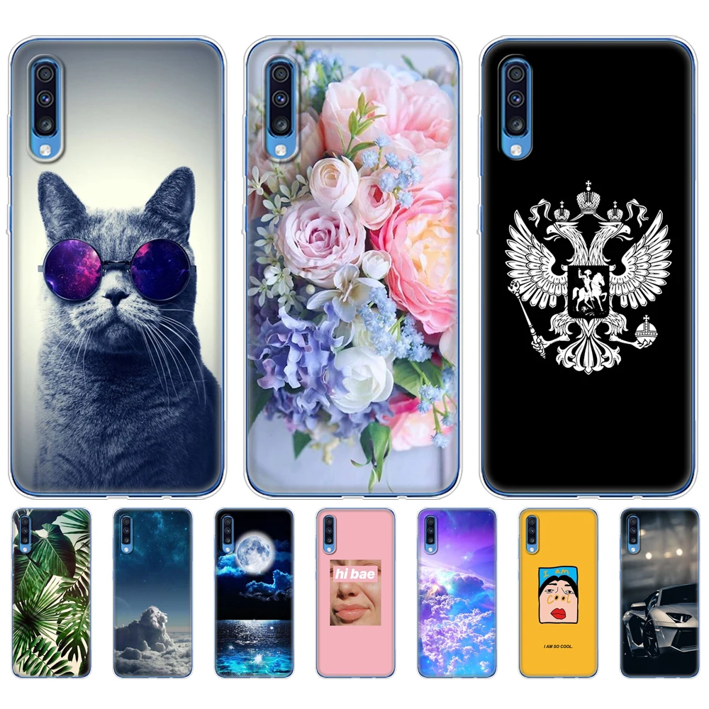 Чехол для Samsung A70 2019 Мягкий силиконовый чехол из ТПУ задней панели телефона Galaxy