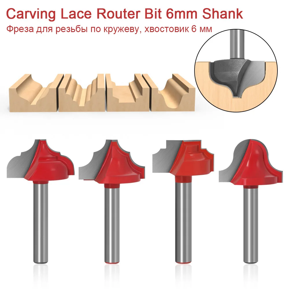 

Открытый конец на шнурках с орнаментом для создания выпуклой филенки 6 мм гравировальный станок деревообрабатывающий инструмент Вольфрам ...