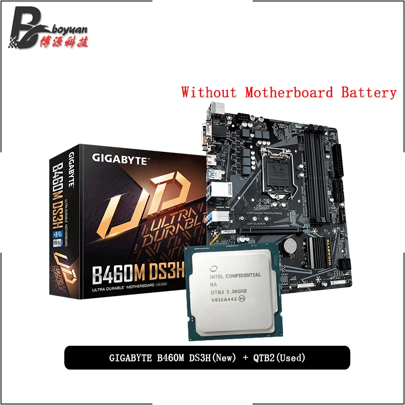Intel Core i9 10900K ES QTB2 CPU + GA B460M DS3H материнская плата костюм LGA 1200 Motherbaord новый но без