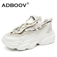 adboov new unisex sports shoes trend chunky sneakers women men thick sole platform casual sneakers