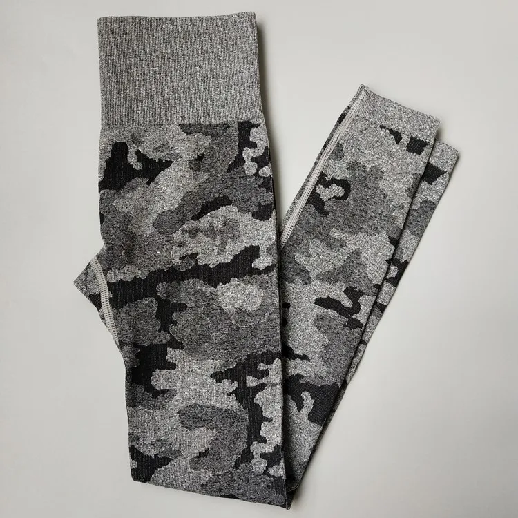 CB1094 black pant Зимний укороченный Топ с длинным рукавом, камуфляжный комплект для йоги, спортивная одежда для женщин, одежда для спортзала, фитнеса, Леггинсы для йоги+ спортивный бюстгальтер, спортивный костюм для женщин - Цвет: CB1094 black pant