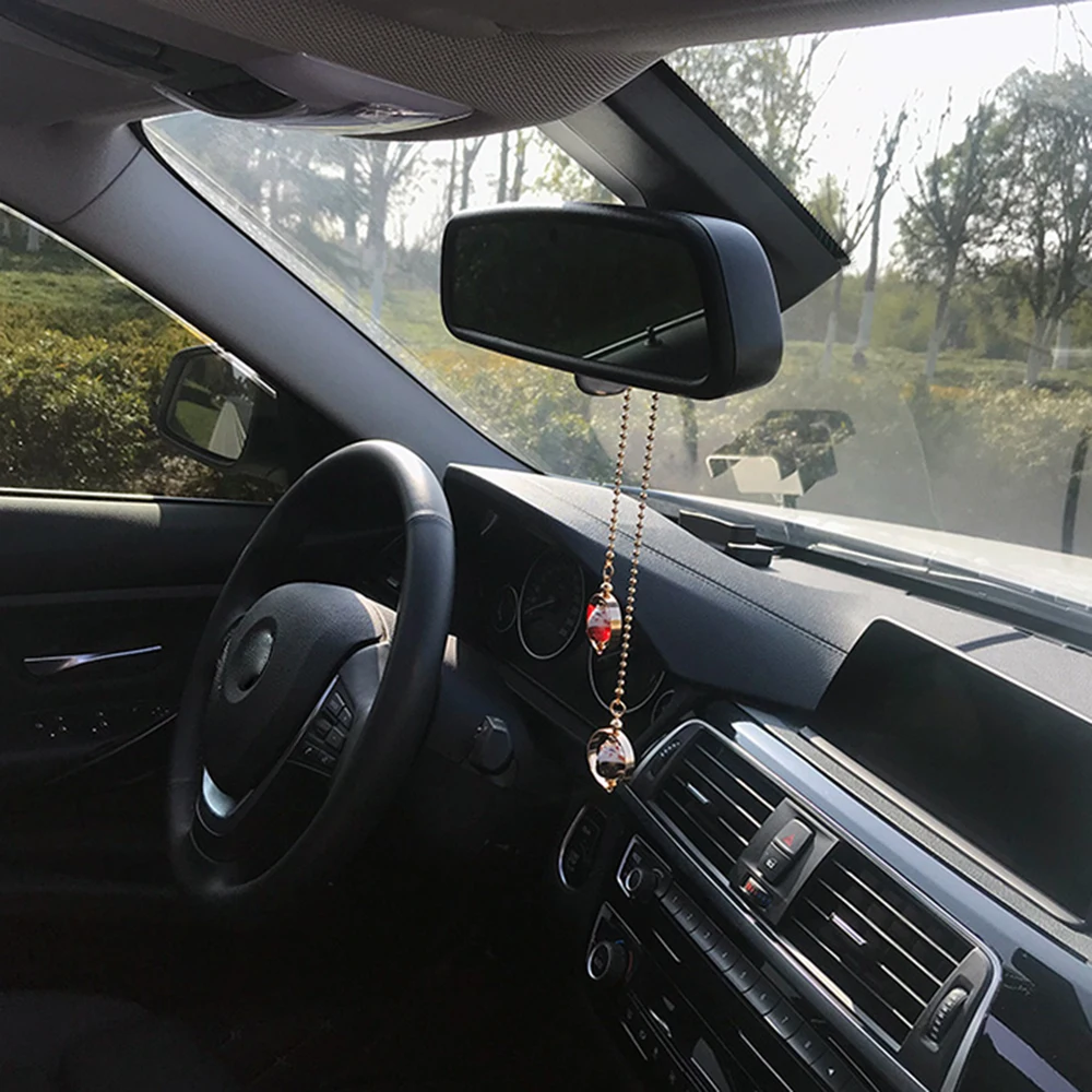 Автомобильная подвеска Lucky Cat Украшение зеркала заднего вида керамика сплав