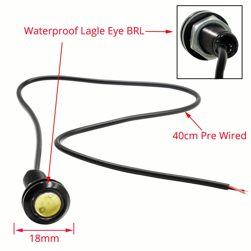 Автомобильные светодиодные противотуманные фары дневные ходовые огни с красным