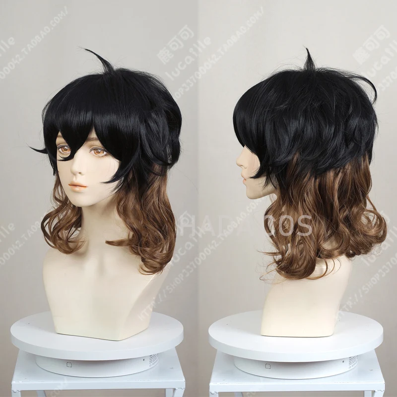 Парик для косплея Кувана Маки из аниме синий период черный и коричневый цвет