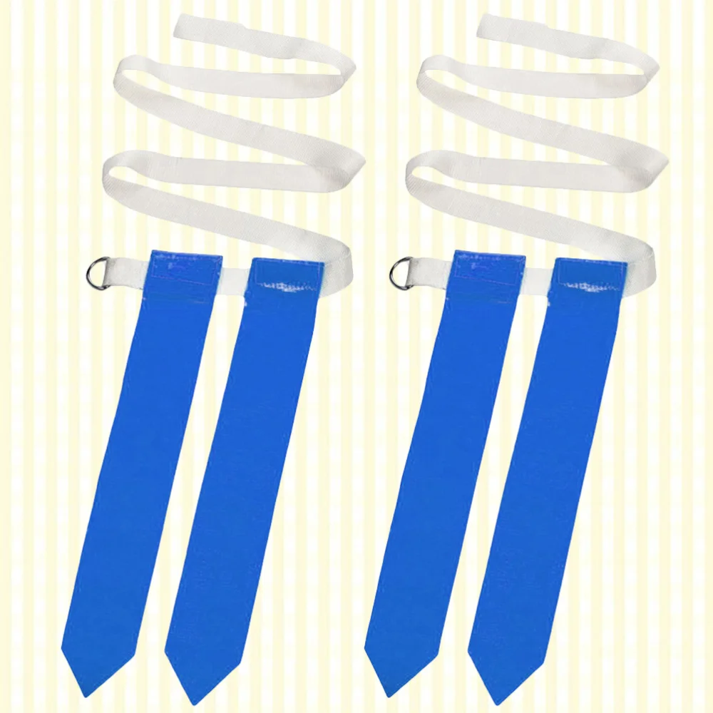 

2pcs Adults American Football Waist Belt Flag Rugby Game Streamer Accessories for Touch Games Practices Training (White Waist Be