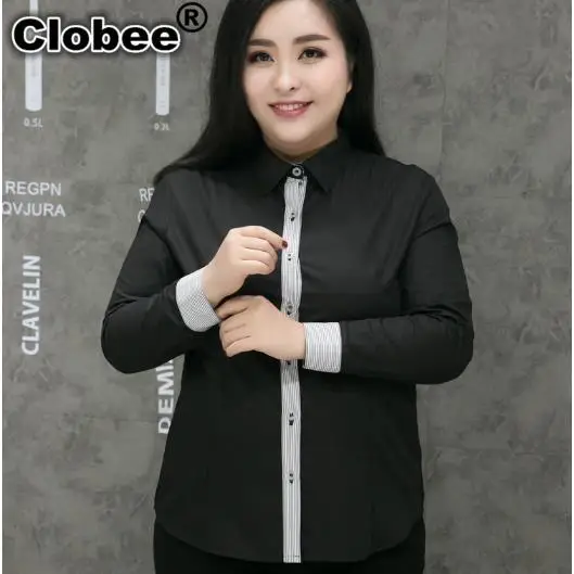 Большие женские блузки рубашки 2020 Женская офисная одежда рубашка с отложным