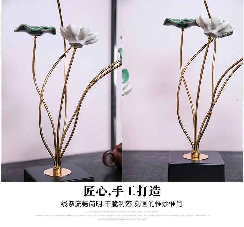

Ceramic crafts Creative gifts Model room modern lotus home office soft decoration home decoration accessories modern