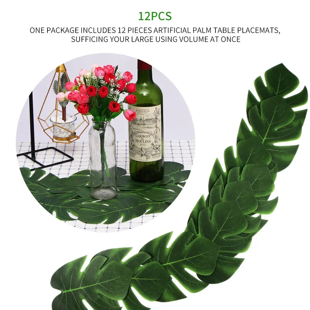 12 шт листьев искусственные листья монстеры завод солнечной энергии для Гавайи