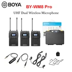 BOYA BY-WM8 Pro K1 K2 BY-WM4 Pro микрофон UHF двойной беспроводной конденсатор микрофон для интервью микрофон для iPhone DSLR видеокамеры
