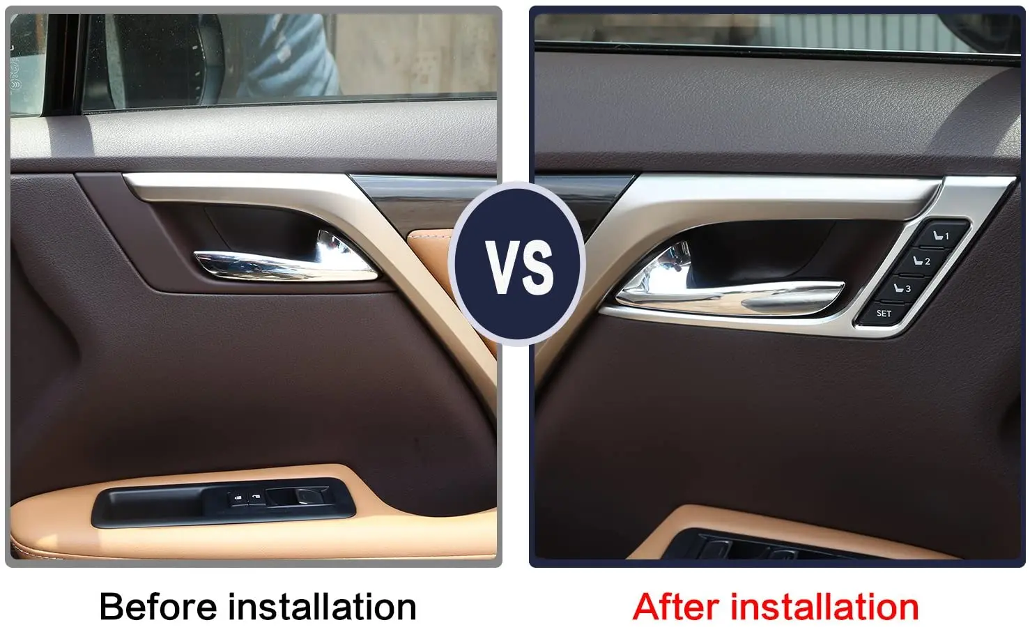 ABS Хромированная пластиковая Автомобильная внутренняя дверная ручка рамка