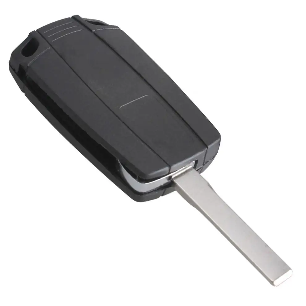 Черный 3 кнопки откидной складной дистанционный ключ брелок от машины чехол без