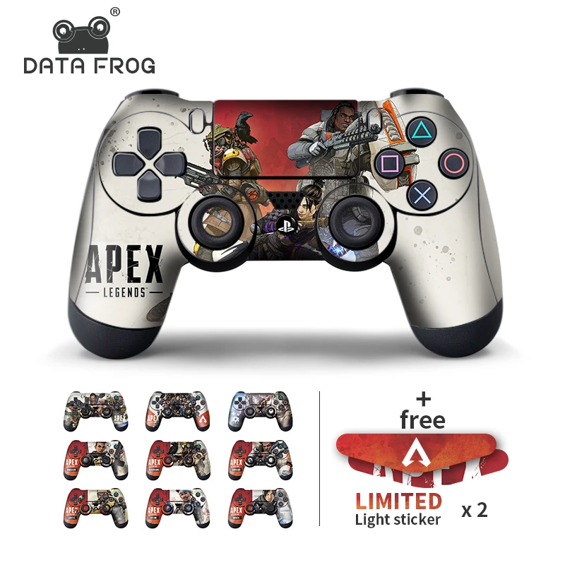 Data Frog 2Pcs Stickers For Apex Legends Controller Skins For Sony PlayStation4 Game Controller For PS4 Slim Pro Stickers