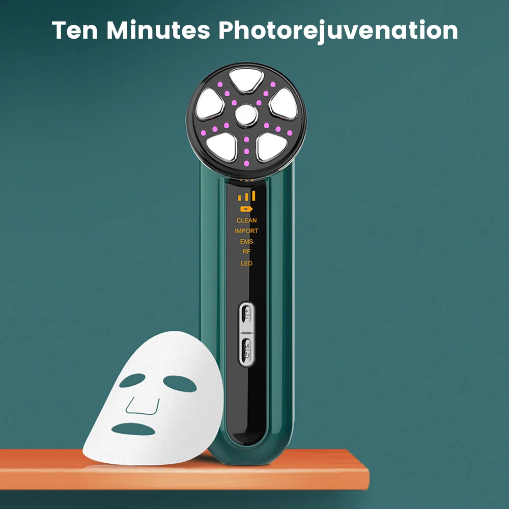 Goedkoop Rf Kleur Licht Huidverjonging Instrument Ems Gezicht Massager Ipl Frequentie Schoonheid Instrument Multifunctionele Ultrasone Apparaat