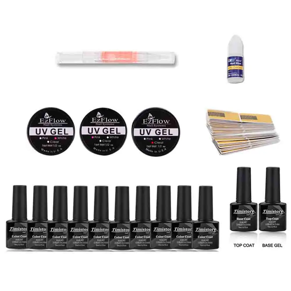 only gel polish Лак для ногтей, комплект одежды для девочек ростом 80/54/36 Вт УФ светодиодный Сушилка для ногтей с 10 шт. маникюрный набор для гелевого маникюра био-Гели Soak Off, инструменты для маникюра, набор, Электрический Фрезер для ногтей, сверлильный станок - Цвет: only gel polish