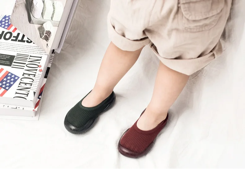 

2021 Baby Boys Girls Sock Shoes Autumn Non-slip Floor Socks Kids Soft Rubber Sole Toddler Shoes Socks