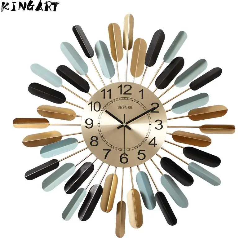 Настенные часы с современным дизайном большие 3D металлические современные