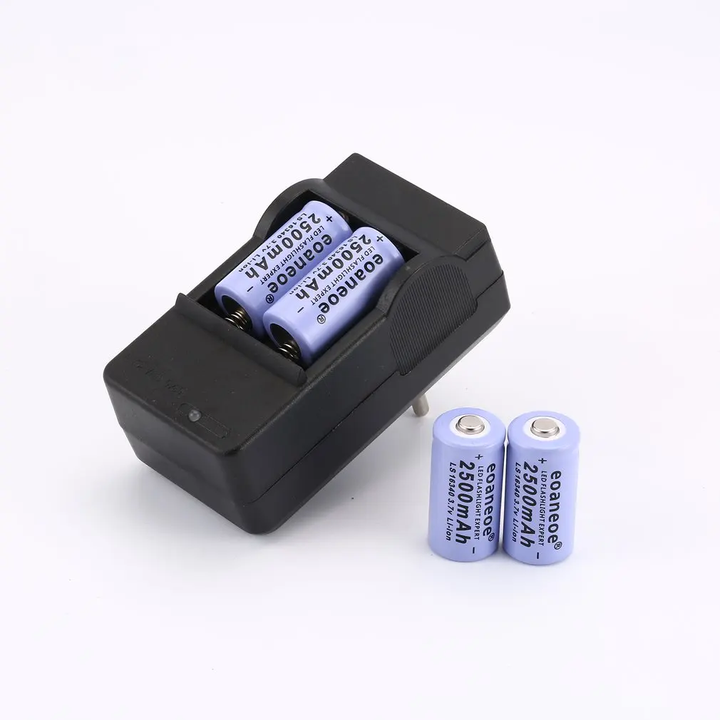 Фиолетовый EU/US ChargerGTF 3 7 V 2500mAh литиевая батарея 16340 CR123A аккумуляторные батареи CR123