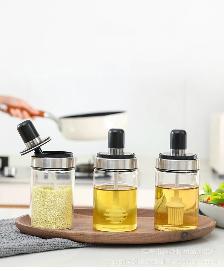 Кухонные принадлежности приправа банка горшок набор сочетание стекла
