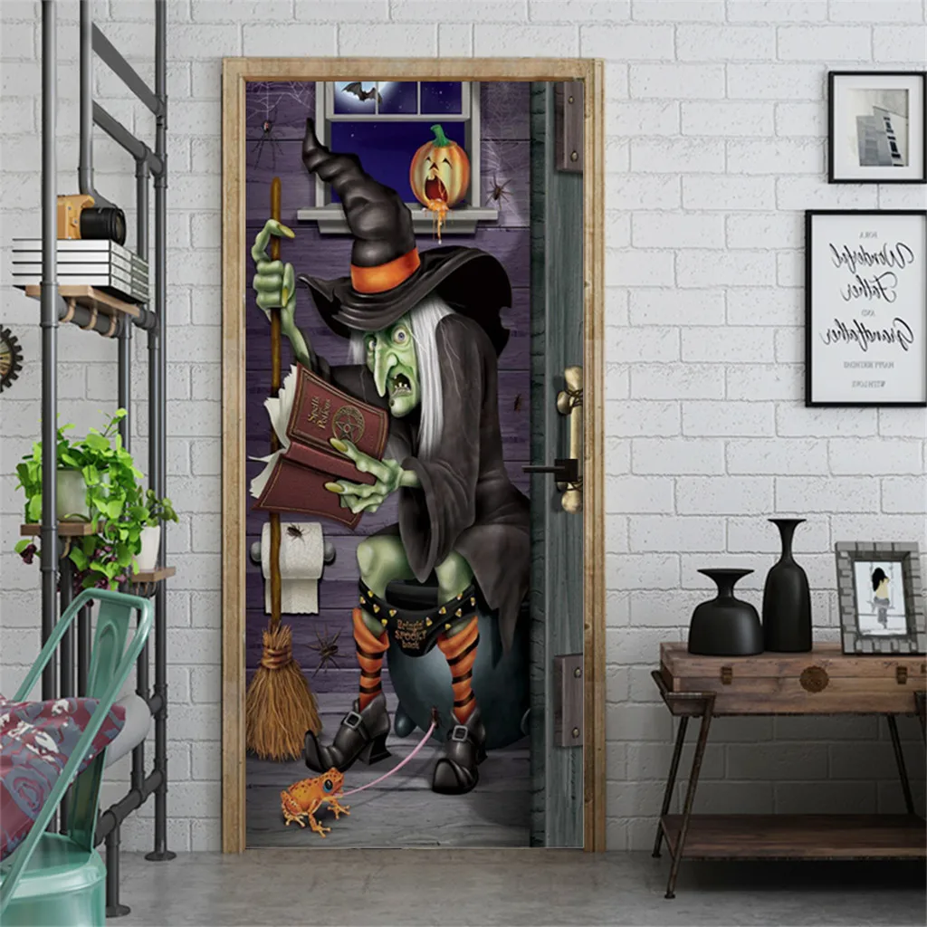 Внешняя торговля наклейки на окна новое Хэллоуин креативное забавное зеркало