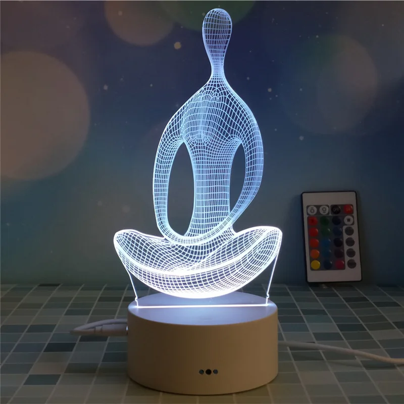 Новинка светодиодный ночник Luminaria Led светильник с клавишами 3d ильники Usb лампы для