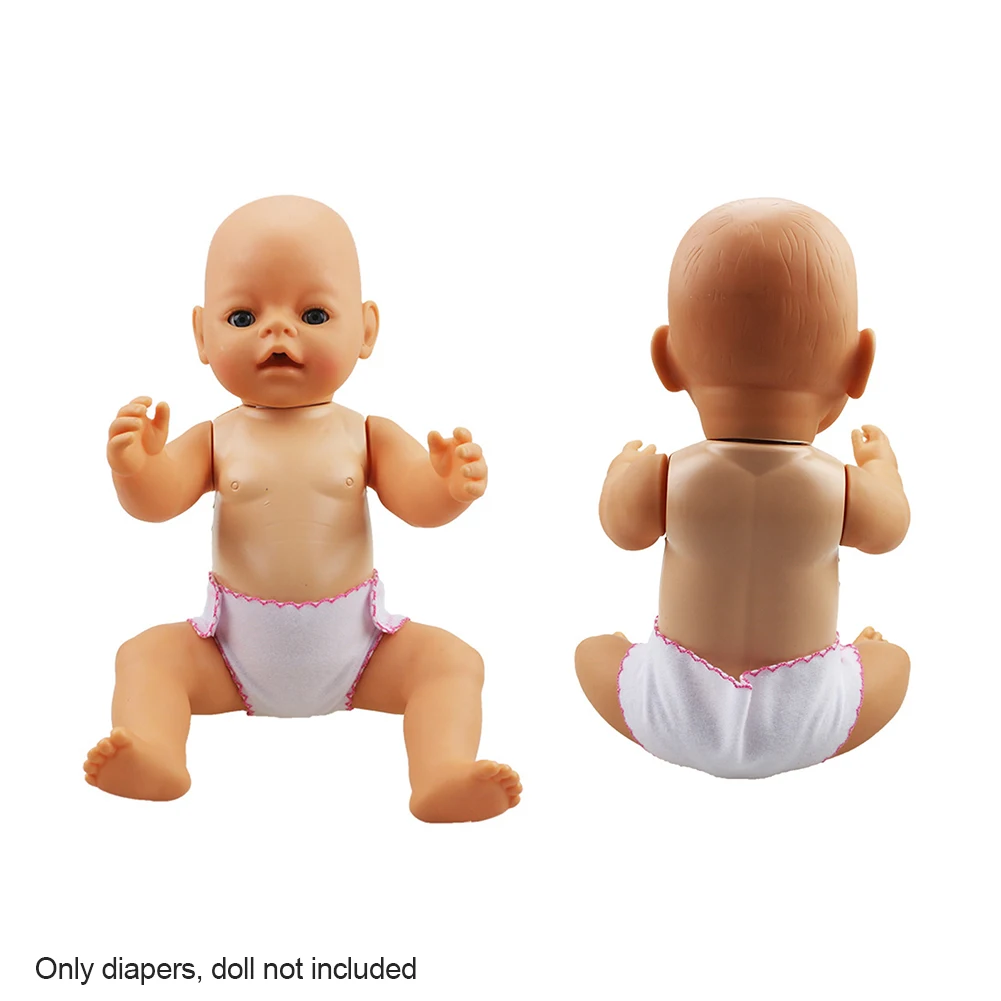

2pcs/set 18inch Adjustable Comfortable Soft Foldable Solid Cloth Baby Doll Diapers Kids Toy Role Play Washable Multifunction