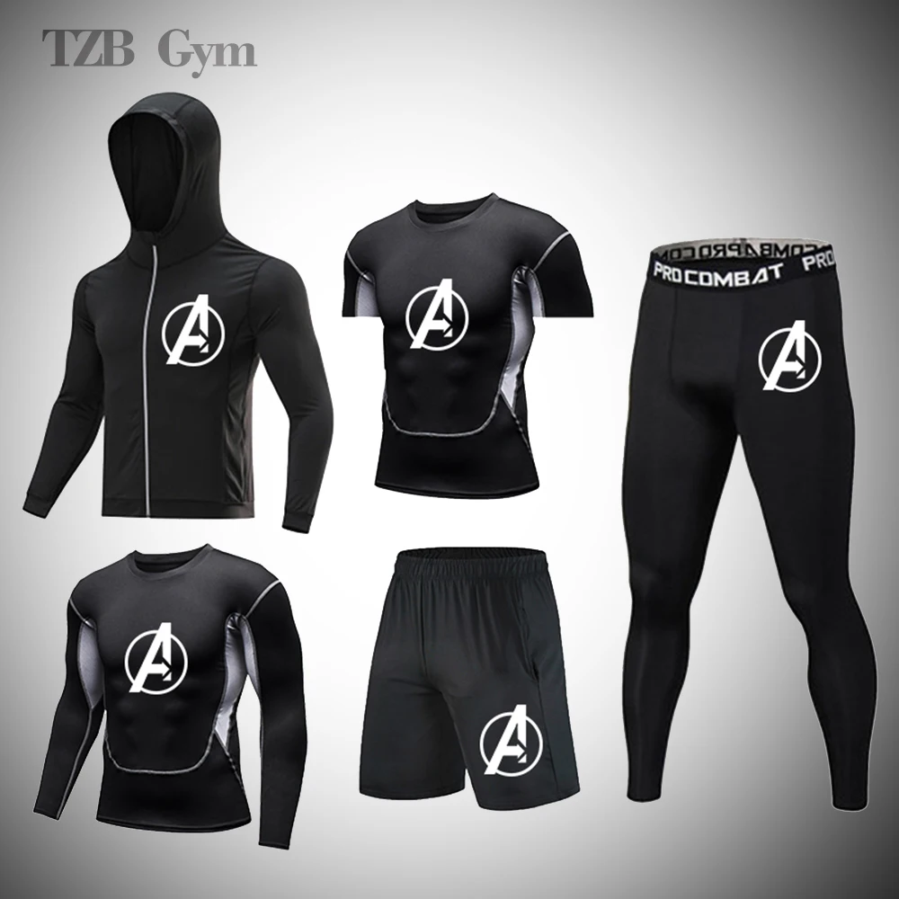 Классический мужской уличный тренировочный компрессионный эластичный