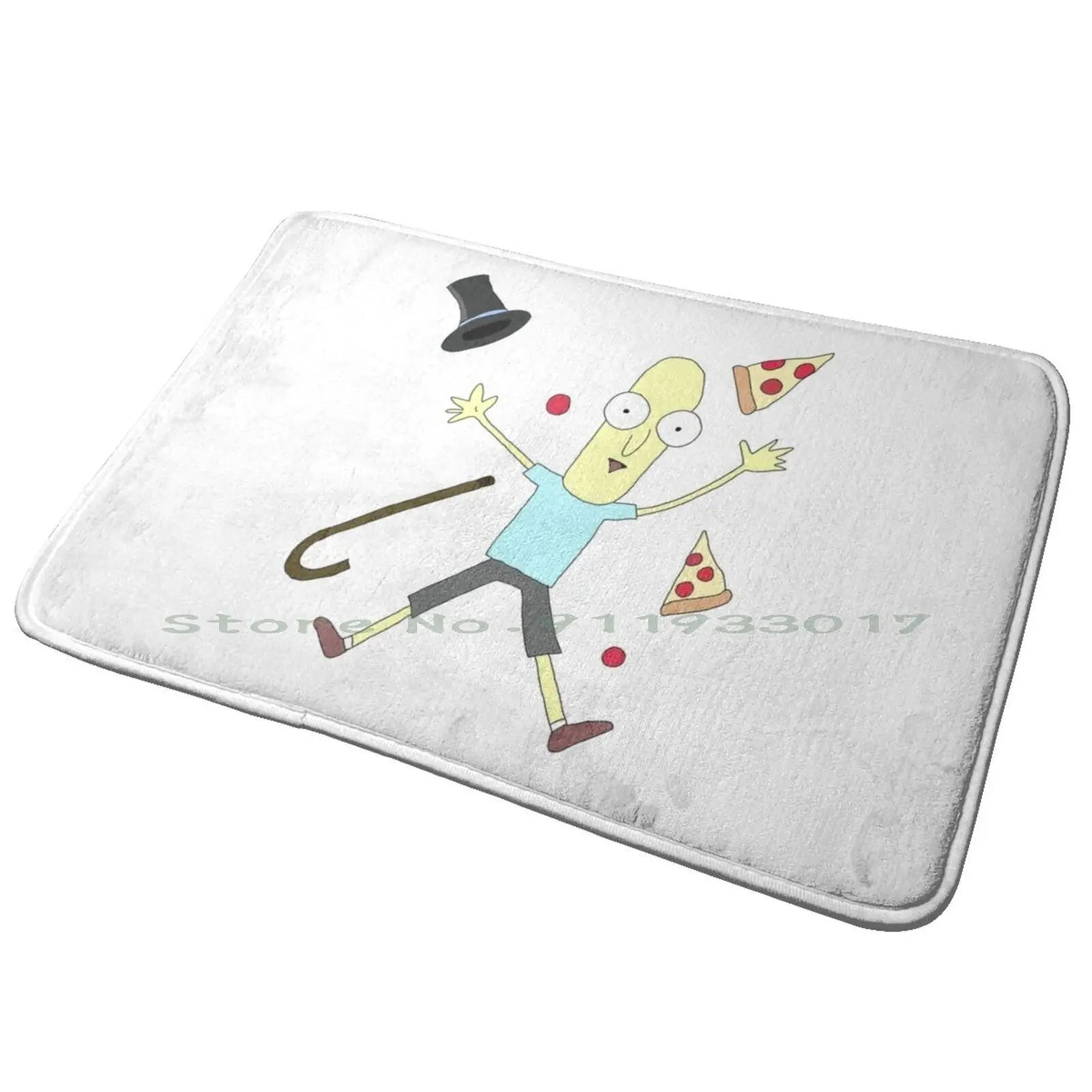 Mr Poopy Butthole Is Waiting For Next Season Fan Art Entrance Door Mat Bath Mat Rug Mr Poopybutthole Pizza Morty Smith Cartoon