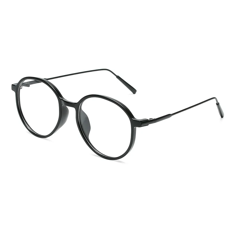 

UVLAIK Fashion Round Glasses Frame for Women ins Vintage Eyeglasses Female Small TR90 Frame Alloy Legs Transparent Lens Eyewear