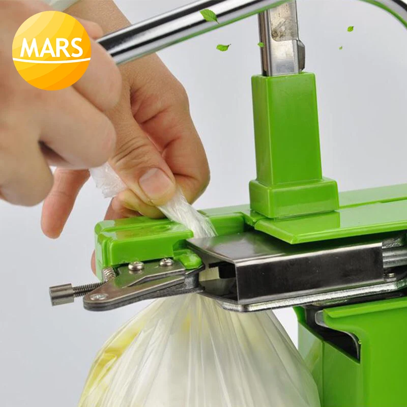Supermarket Plastic Bag Tape Sealing Machine Food Packing Sealer Aluminum Stapling Fruit Vegetable Stapler Packer | Бытовая техника