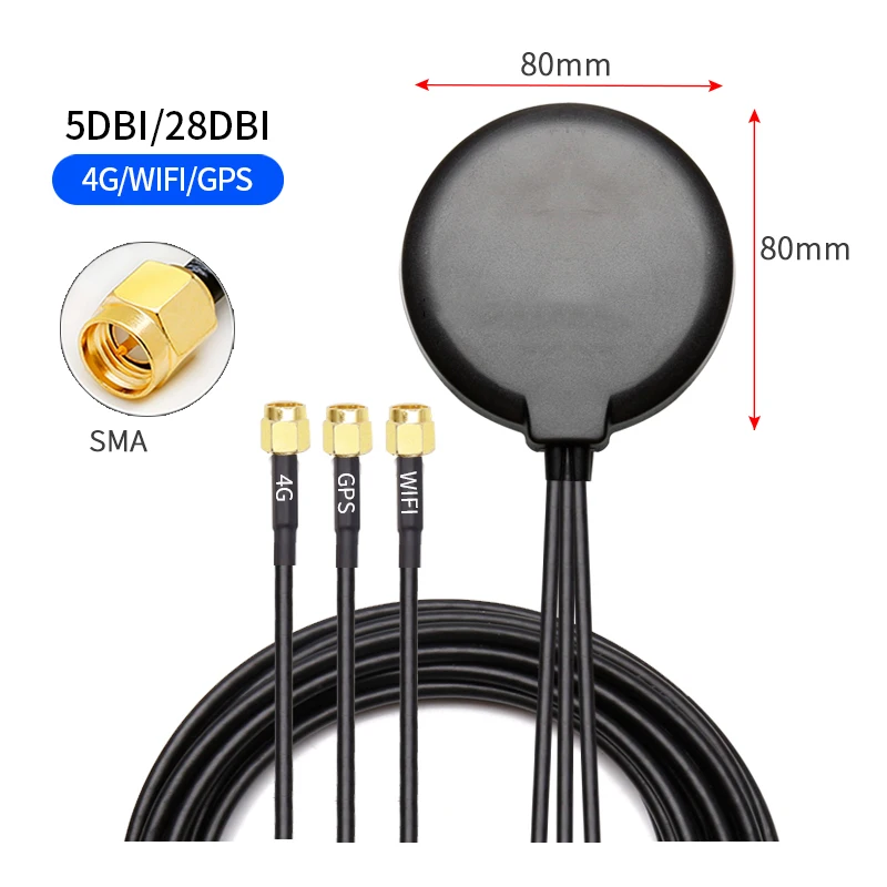 4G wifi GPS Тройная антенна sma Штекерный интерфейс RG174 1 м кабель GSM LTE 2 комбинированная