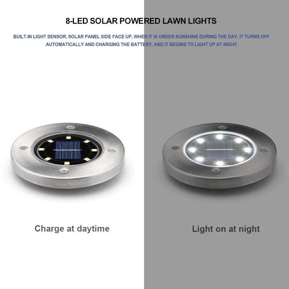 Наземная Солнечная лампа DCOO 8 светодиодов | Лампы и освещение