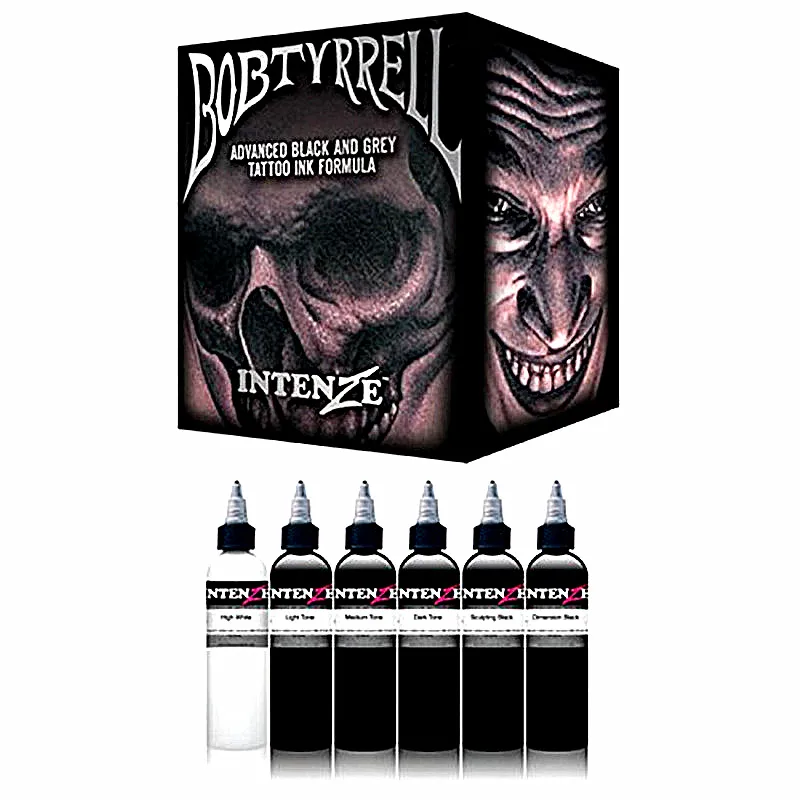 Набор пигментных чернил для татуировок 1 унция 6 шт. 30 мл черные Профессиональные