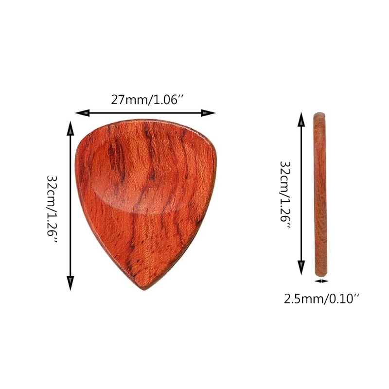 

F1CE Wood Guitar Picks Acoustic Alice Electric Bass Pic Plectrum Mediator Guitar Accessories,Set of 4
