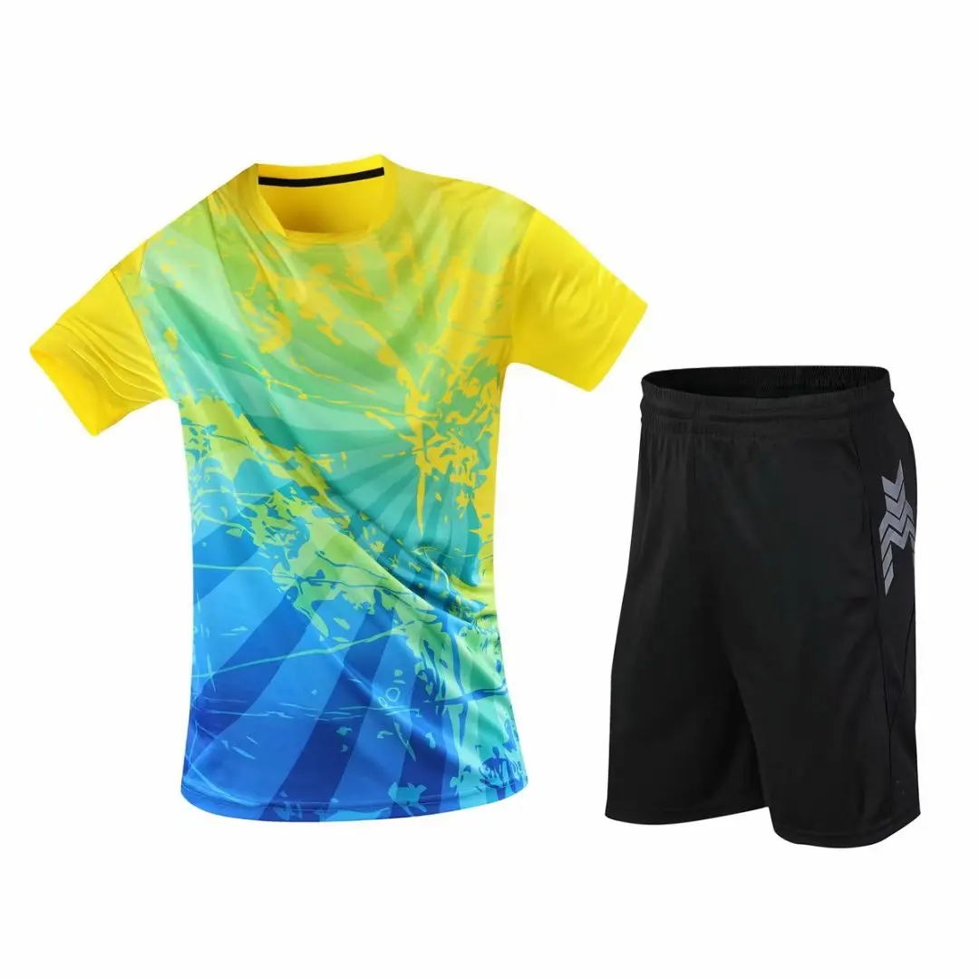 Костюм для бадминтона мужчин и женщин мужская тренировочная рубашка с коротким