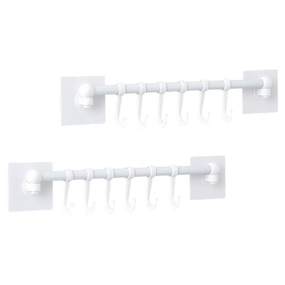 

2pcs Wall-mounted Hangers Kitchen Bathroom Wall Storage Hooks Sundries Hooks