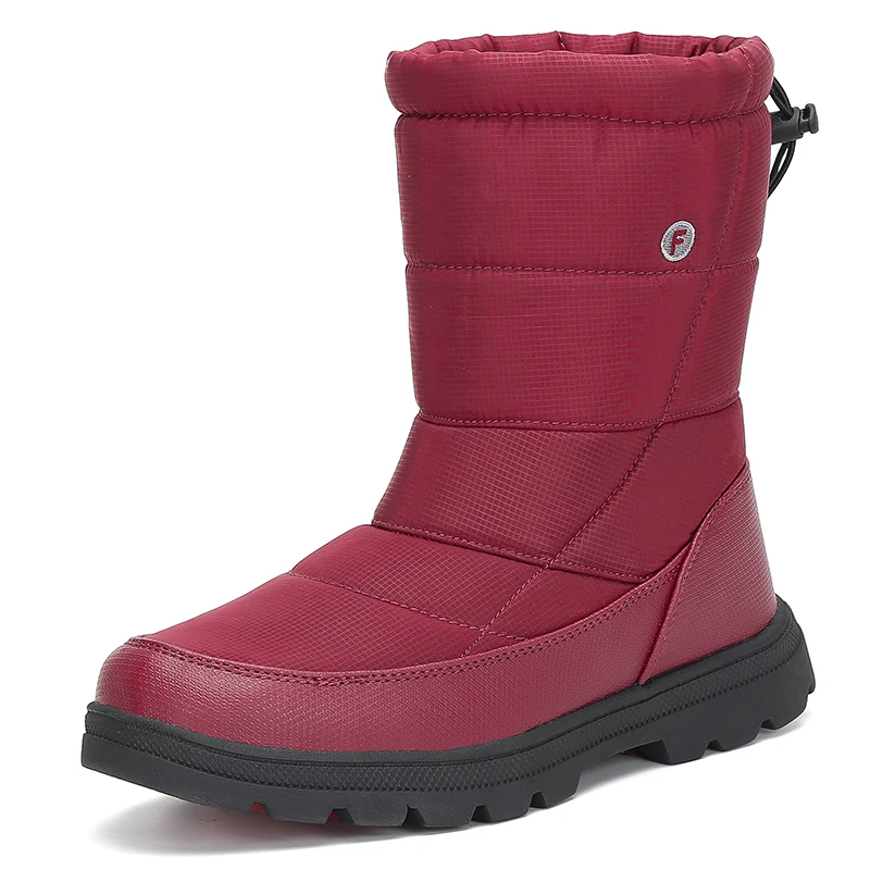 Зимняя мужская обувь теплые плюшевые зимние ботинки Мужская водонепроницаемая