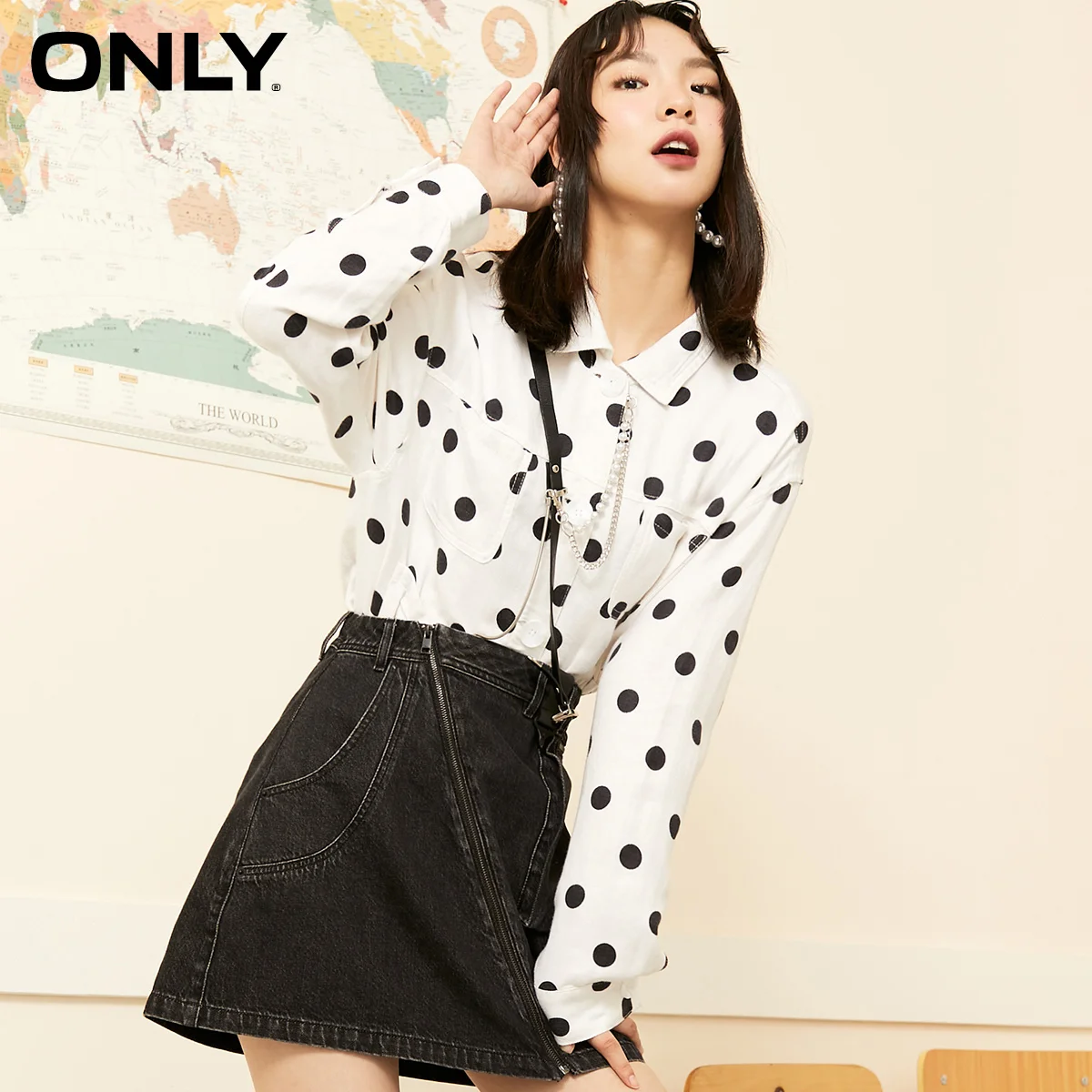 

ONLY Loose Thin Casual Short Winter Coat Jacket|119336546