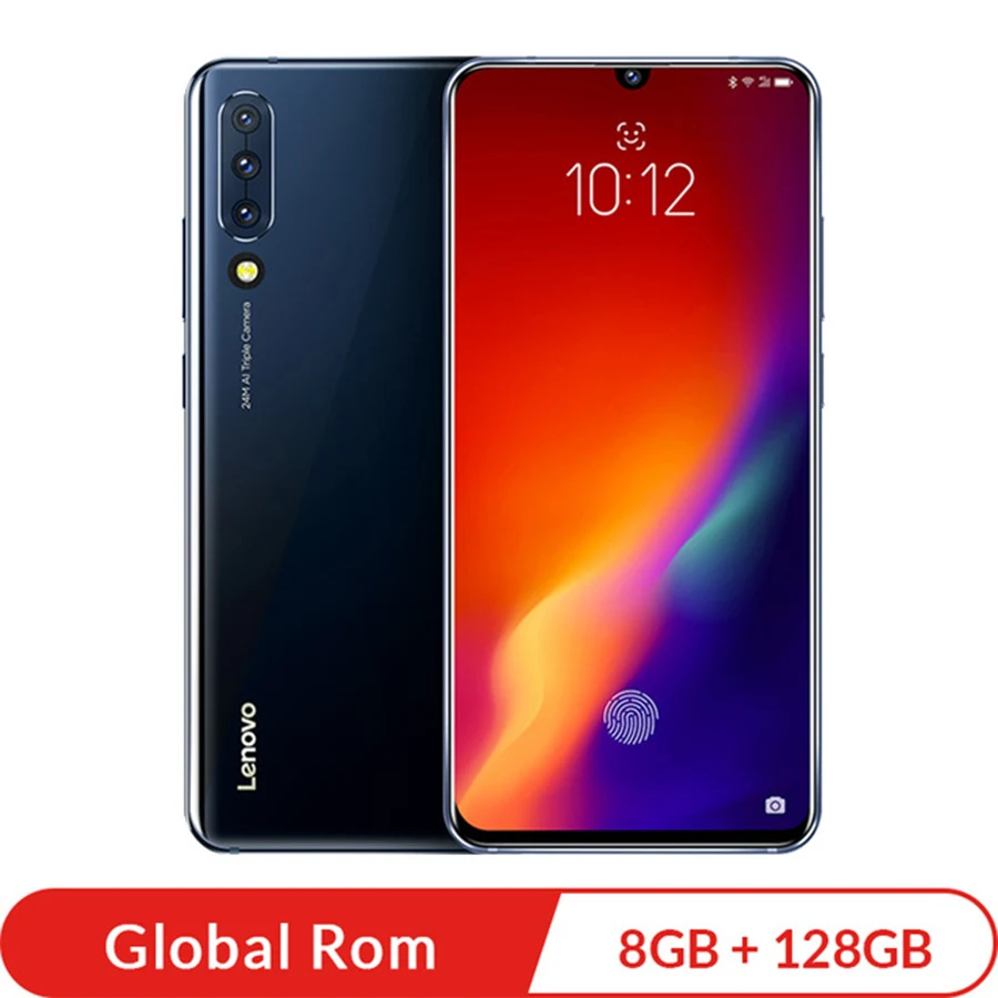 Мобильный телефон lenovo Z6 с глобальной прошивкой Snapdragon 730 4000 мАч батарея 4G LTE 6,39 дюймовый экран отпечаток пальца камеры смартфон - Цвет: Blue