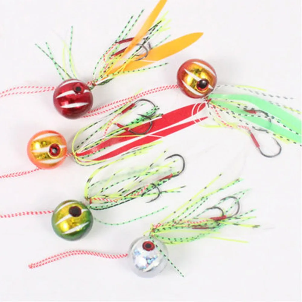 

45/60/80/100/120/150/180/200g Glow Lumious Squid Head Lure With Rubber Skirt Jig With 3D Eyes & Barbed Hooks Fishing Lure Accs