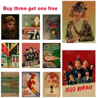 a3 and a4 classic movie jojo rabbit war comedy retro hot selling kraft paper poster art home room wall decoration poster