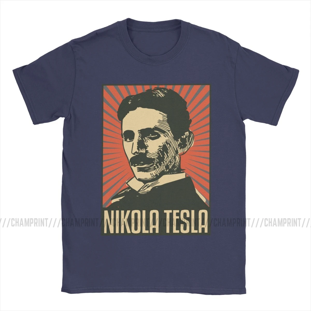 Мужская хлопковая Футболка Nikola Tesla Забавные футболки с ученым изобретателем