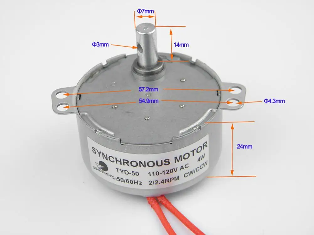 2 шт. редукторный электродвигатель переменного тока 110 В 4 об/мин | Обустройство