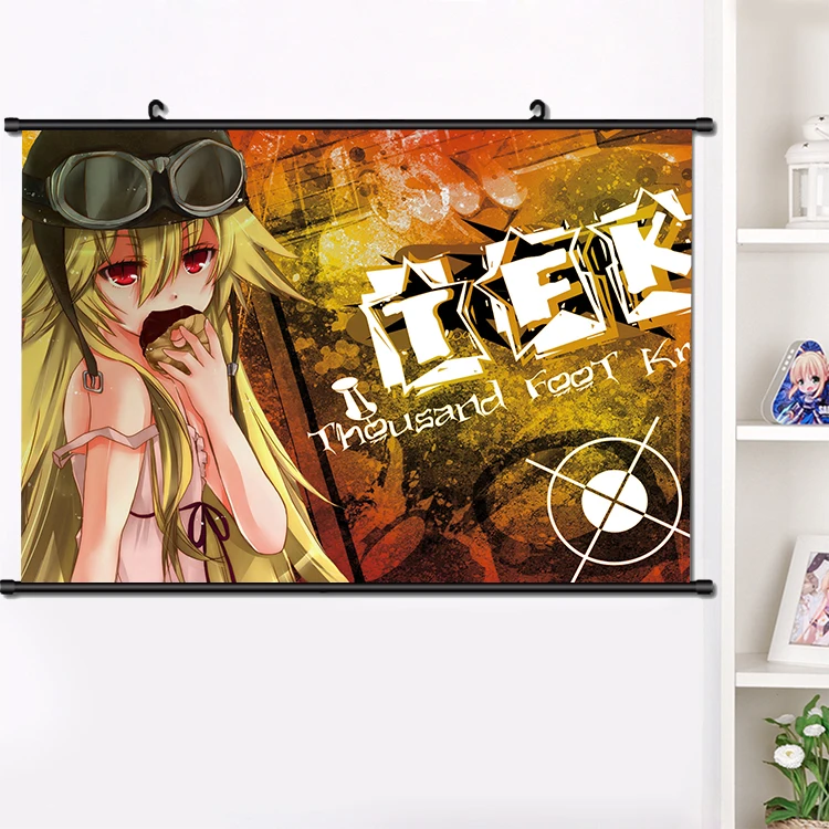 Милый Аниме Bakemonogatari senjougaары Hitagi Hachikuji Mayoi настенный свиток плакат для украшения