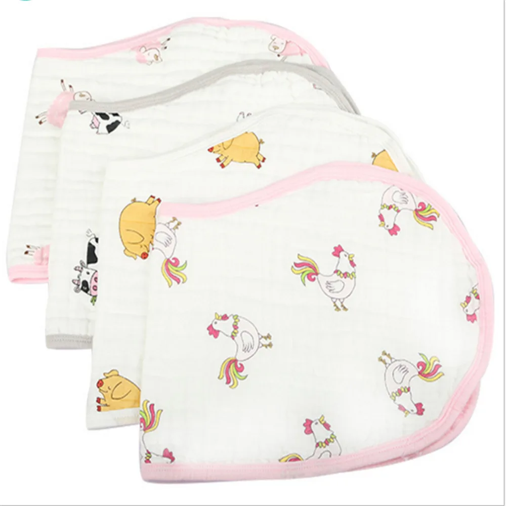 

Хлопковые детские нагрудники унисекс, Слюнявчики с мультяшным рисунком, Слюнявчики для новорожденных, детские нагрудники, Наплечные нагру...