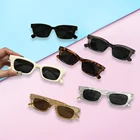 Очки солнцезащитные женские прямоугольные, винтажные брендовые дизайнерские солнечные очки в стиле ретро, для вождения, кошачий глаз, 2021