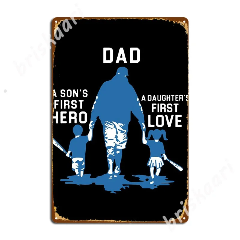 

Папа-сыноья первый герой и дочь первая любовь Бейсбол Металл знаки бляшки персонализированные домашние настенные фотоплакаты