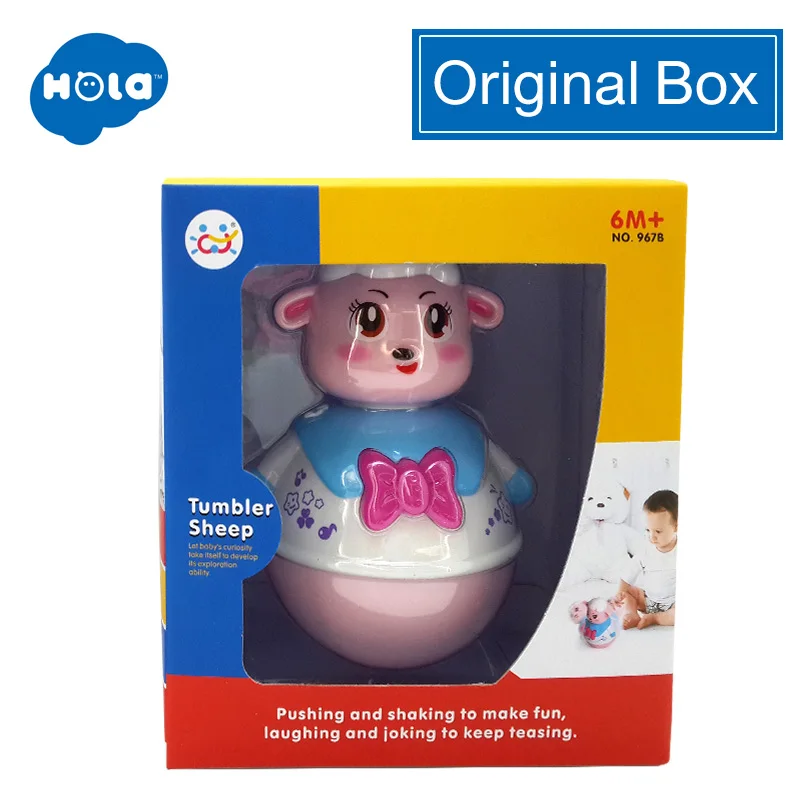 ORIGINAL BOX HOLA 967 детские игрушки неваляшка игрушка с музыкой и мигающими огнями кивающая кукла утка овца Новинка Развивающие игрушки - Цвет: ORIGINAL BOX