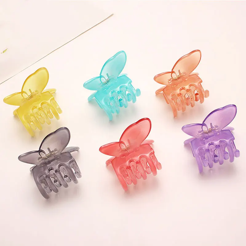 

Trendy Butterfly Hair Claws Simple Solid Color Super Fairy Hair Clip DIY Styling Tools 1PC Cute Butterfly Resin Hairpin